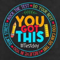 Rock The Test Don't Stress Just Do Your Best Test Day Rock The Test Teach.er Testing Day You Got This Beanie