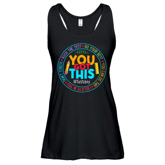 Rock The Test Don't Stress Just Do Your Best Test Day Rock The Test Teach.er Testing Day You Got This Ladies Essential Flowy Tank
