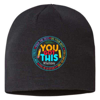 Rock The Test Don't Stress Just Do Your Best Test Day Rock The Test Teach.er Testing Day You Got This Sustainable Beanie