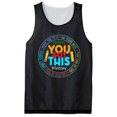 Rock The Test Don't Stress Just Do Your Best Test Day Rock The Test Teach.er Testing Day You Got This Mesh Reversible Basketball Jersey Tank