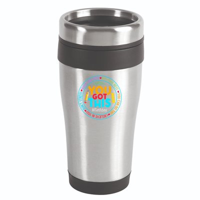Rock The Test Don't Stress Just Do Your Best Test Day Rock The Test Teach.er Testing Day You Got This 16oz Travel Tumbler