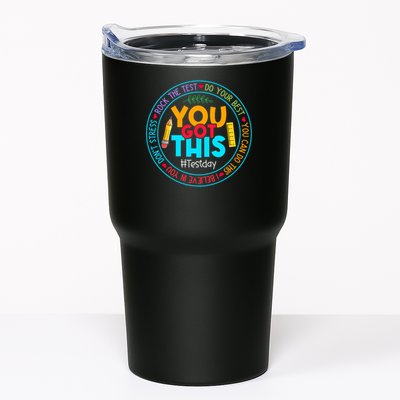 Rock The Test Don't Stress Just Do Your Best Test Day Rock The Test Teach.er Testing Day You Got This Tumbler