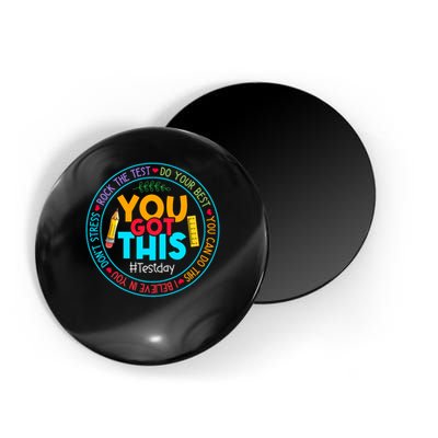 Rock The Test Don't Stress Just Do Your Best Test Day Rock The Test Teach.er Testing Day You Got This Magnet
