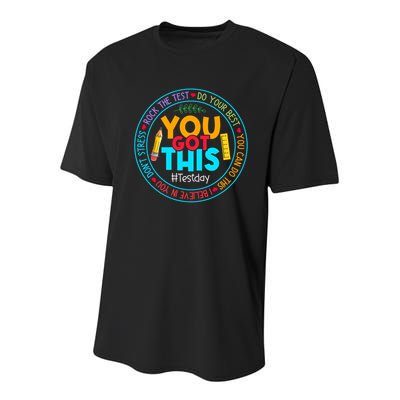 Rock The Test Don't Stress Just Do Your Best Test Day Rock The Test Teach.er Testing Day You Got This Youth Performance Sprint T-Shirt