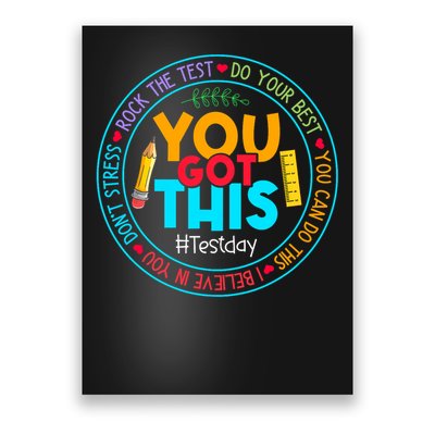 Rock The Test Don't Stress Just Do Your Best Test Day Rock The Test Teach.er Testing Day You Got This Poster