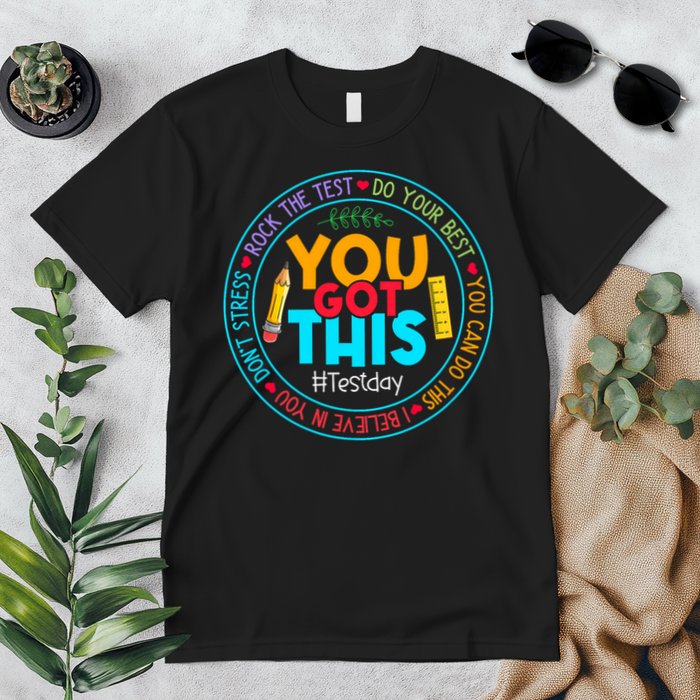 Rock The Test Don't Stress Just Do Your Best Test Day Rock The Test Teach.er Testing Day You Got This Premium T-Shirt