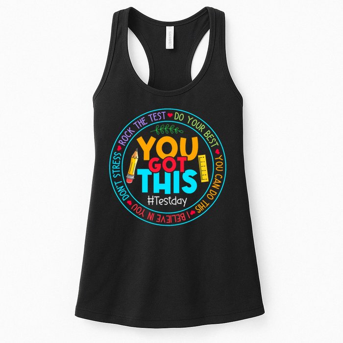 Rock The Test Don't Stress Just Do Your Best Test Day Rock The Test Teach.er Testing Day You Got This Womens Tank Top