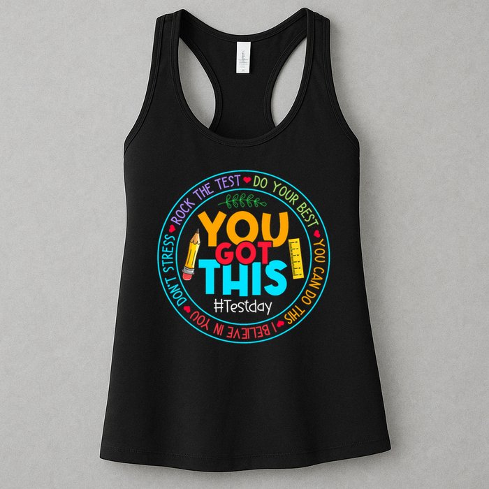 Rock The Test Don't Stress Just Do Your Best Test Day Rock The Test Teach.er Testing Day You Got This Womens Tank Top