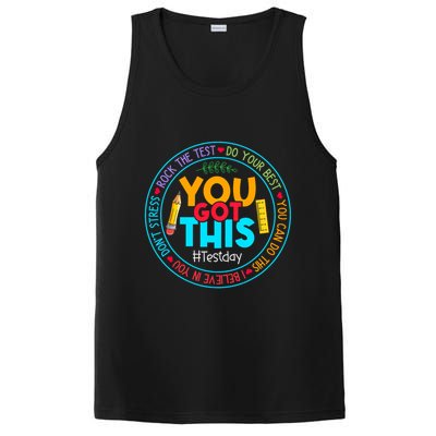 Rock The Test Don't Stress Just Do Your Best Test Day Rock The Test Teach.er Testing Day You Got This PosiCharge Competitor Tank