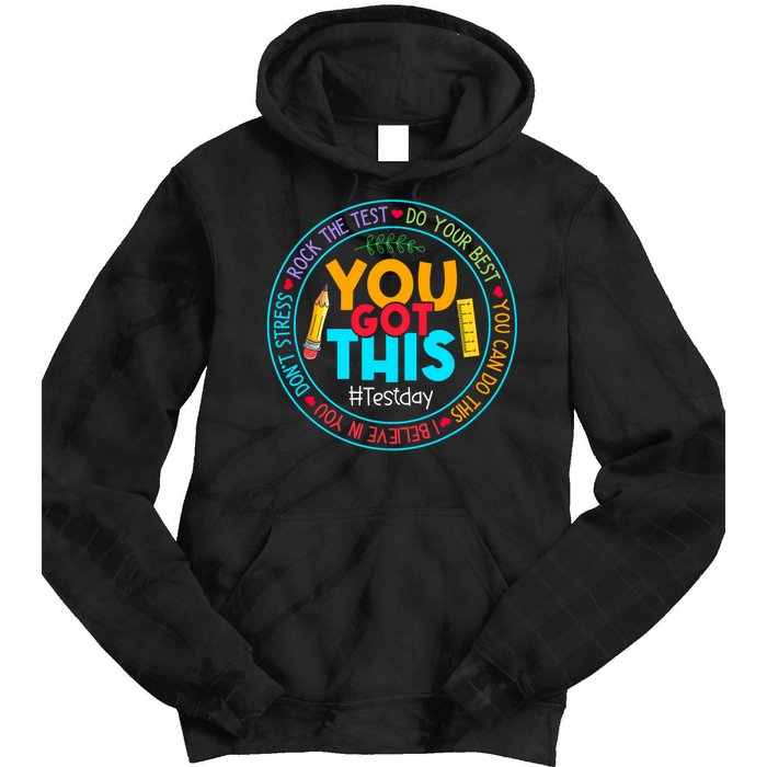 Rock The Test Don't Stress Just Do Your Best Test Day Rock The Test Teach.er Testing Day You Got This Tie Dye Hoodie
