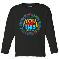Rock The Test Don't Stress Just Do Your Best Test Day Rock The Test Teach.er Testing Day You Got This Toddler Long Sleeve Shirt