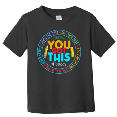 Rock The Test Don't Stress Just Do Your Best Test Day Rock The Test Teach.er Testing Day You Got This Toddler T-Shirt