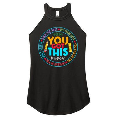 Rock The Test Don't Stress Just Do Your Best Test Day Rock The Test Teach.er Testing Day You Got This Women's Perfect Tri Rocker Tank
