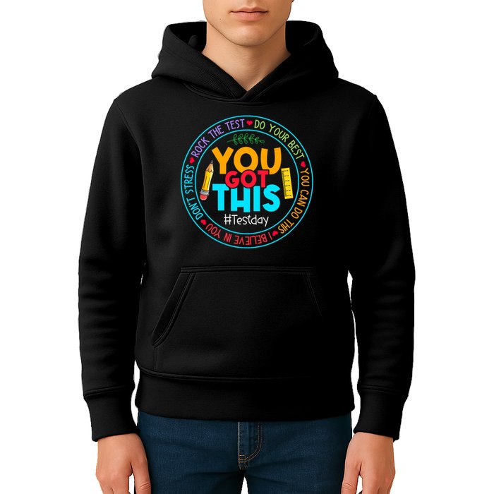 Rock The Test Don't Stress Just Do Your Best Test Day Rock The Test Teach.er Testing Day You Got This Kids Hoodie