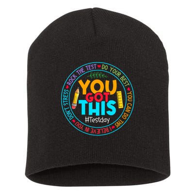 Rock The Test Don't Stress Just Do Your Best Test Day Rock The Test Teach.er Testing Day You Got This Short Acrylic Beanie