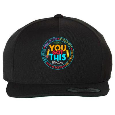 Rock The Test Don't Stress Just Do Your Best Test Day Rock The Test Teach.er Testing Day You Got This Wool Snapback Cap