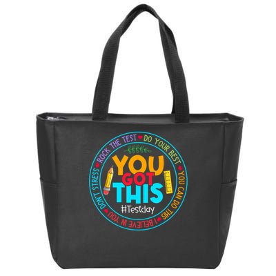 Rock The Test Don't Stress Just Do Your Best Test Day Rock The Test Teach.er Testing Day You Got This Zip Tote Bag