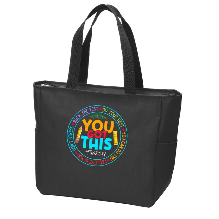 Rock The Test Don't Stress Just Do Your Best Test Day Rock The Test Teach.er Testing Day You Got This Zip Tote Bag