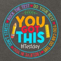 Rock The Test Don't Stress Just Do Your Best Test Day Rock The Test Teach.er Testing Day You Got This Cotton Canvas Backpack