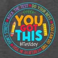 Rock The Test Don't Stress Just Do Your Best Test Day Rock The Test Teach.er Testing Day You Got This Vector Backpack