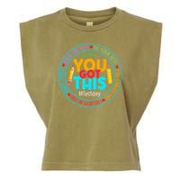 Rock The Test Don't Stress Just Do Your Best Test Day Rock The Test Teach.er Testing Day You Got This Garment-Dyed Women's Muscle Tee
