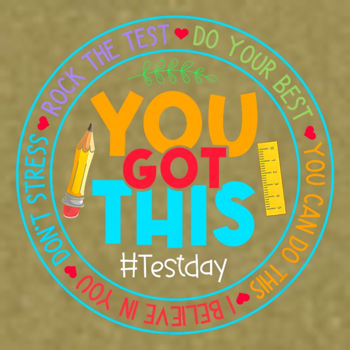Rock The Test Don't Stress Just Do Your Best Test Day Rock The Test Teach.er Testing Day You Got This Garment-Dyed Women's Muscle Tee