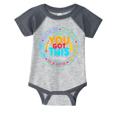 Rock The Test Don't Stress Just Do Your Best Test Day Rock The Test Teach.er Testing Day You Got This Infant Baby Jersey Bodysuit