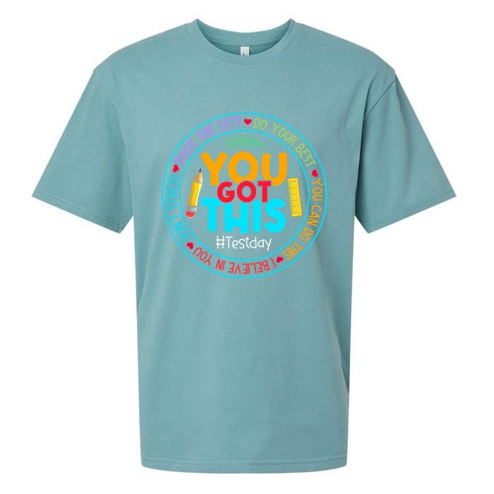 Rock The Test Don't Stress Just Do Your Best Test Day Rock The Test Teach.er Testing Day You Got This Sueded Cloud Jersey T-Shirt