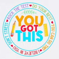 Rock The Test Don't Stress Just Do Your Best Test Day Rock The Test Teach.er Testing Day You Got This Garment-Dyed Sweatshirt