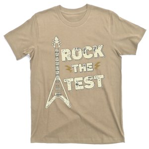 Rock The Test Guitar Teacher Test Day Testing Day Teacher Funny T-Shirt