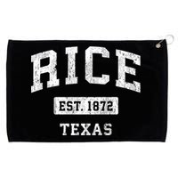 Rice Texas Tx Vintage Sports Established Grommeted Golf Towel