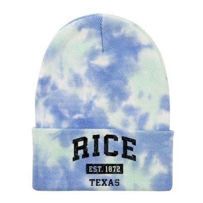 Rice Texas Tx Vintage Sports Established Tie Dye 12in Knit Beanie