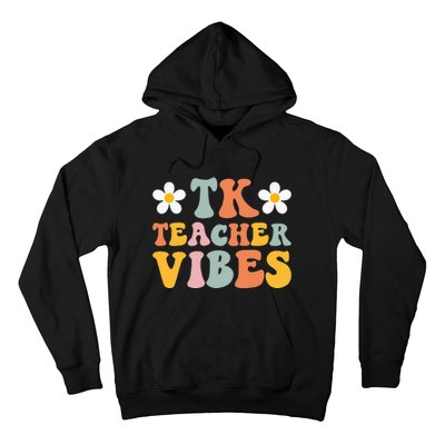 Retro Tk Teacher vibes Colorful Teacher Back to School Hoodie