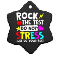 Rock The Test Dont Stress Just Do Your Best Testing Day Ceramic Star Ornament