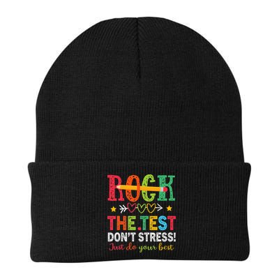 Rock The Test Don't Stress Just Do Your Best Teacher Beanie