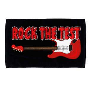 Rock The Test Guitar Teacher Test Day Testing Day Teacher Microfiber Hand Towel