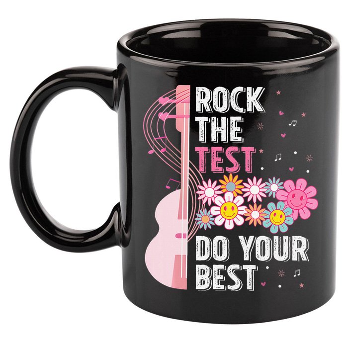 Rock The Test Do Your Best Testing Day Teachers Students Gift 11oz C Handle Ceramic Mug