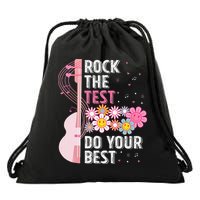 Rock The Test Do Your Best Testing Day Teachers Students Gift Drawstring Bag