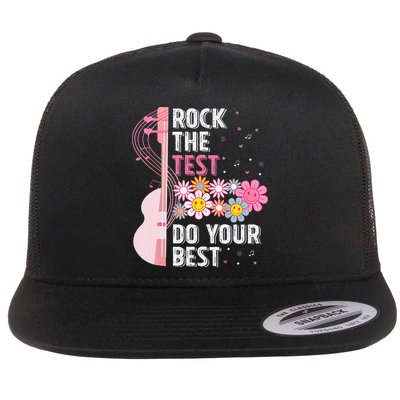 Rock The Test Do Your Best Testing Day Teachers Students Gift Flatbill Hat