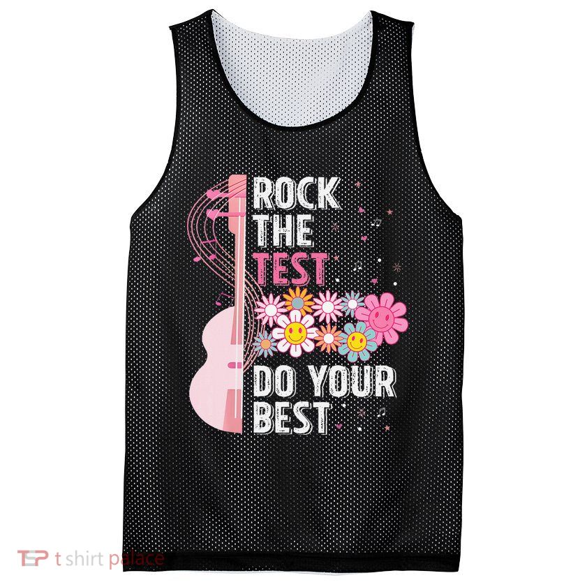 Rock The Test Do Your Best Testing Day Teachers Students Gift Mesh Reversible Basketball Jersey Tank