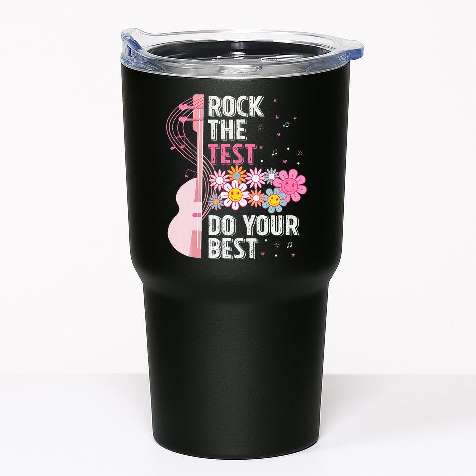 Rock The Test Do Your Best Testing Day Teachers Students Gift Tumbler