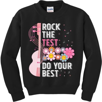 Rock The Test Do Your Best Testing Day Teachers Students Gift Kids Sweatshirt