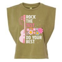 Rock The Test Do Your Best Testing Day Teachers Students Gift Garment-Dyed Women's Muscle Tee
