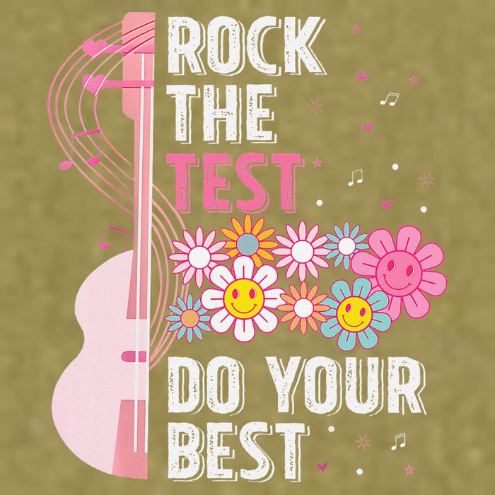Rock The Test Do Your Best Testing Day Teachers Students Gift Garment-Dyed Women's Muscle Tee
