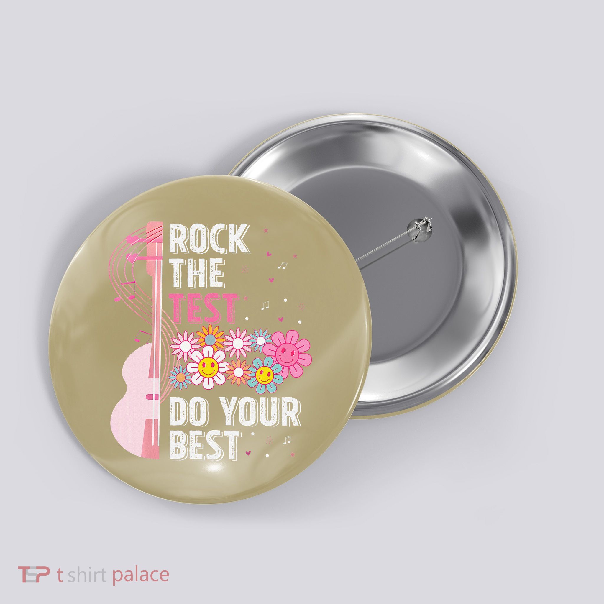 Rock The Test Do Your Best Testing Day Teachers Students Gift Button