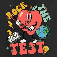 Rock The Test Apple Teacher Appreciation Teacher Graduation Adult Drive Performance Visor