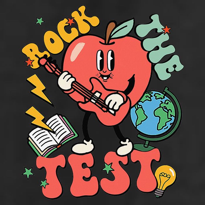 Rock The Test Apple Teacher Appreciation Teacher Graduation Adult Drive Performance Visor
