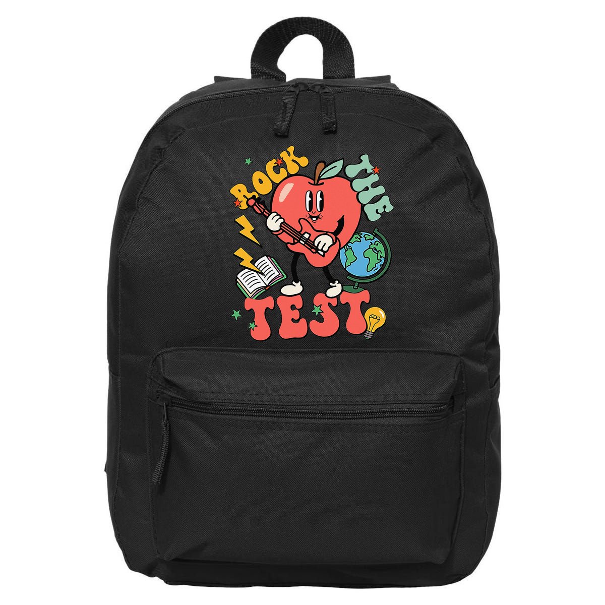 Rock The Test Apple Teacher Appreciation Teacher Graduation 16 in Basic Backpack