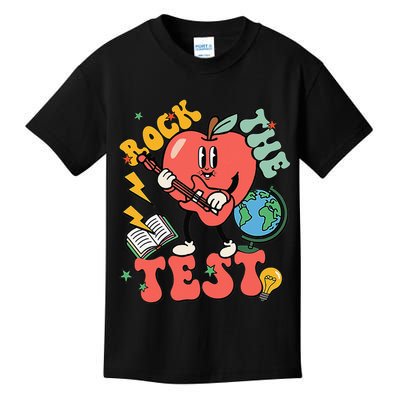 Rock The Test Apple Teacher Appreciation Teacher Graduation Kids T-Shirt