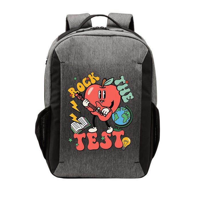 Rock The Test Apple Teacher Appreciation Teacher Graduation Vector Backpack